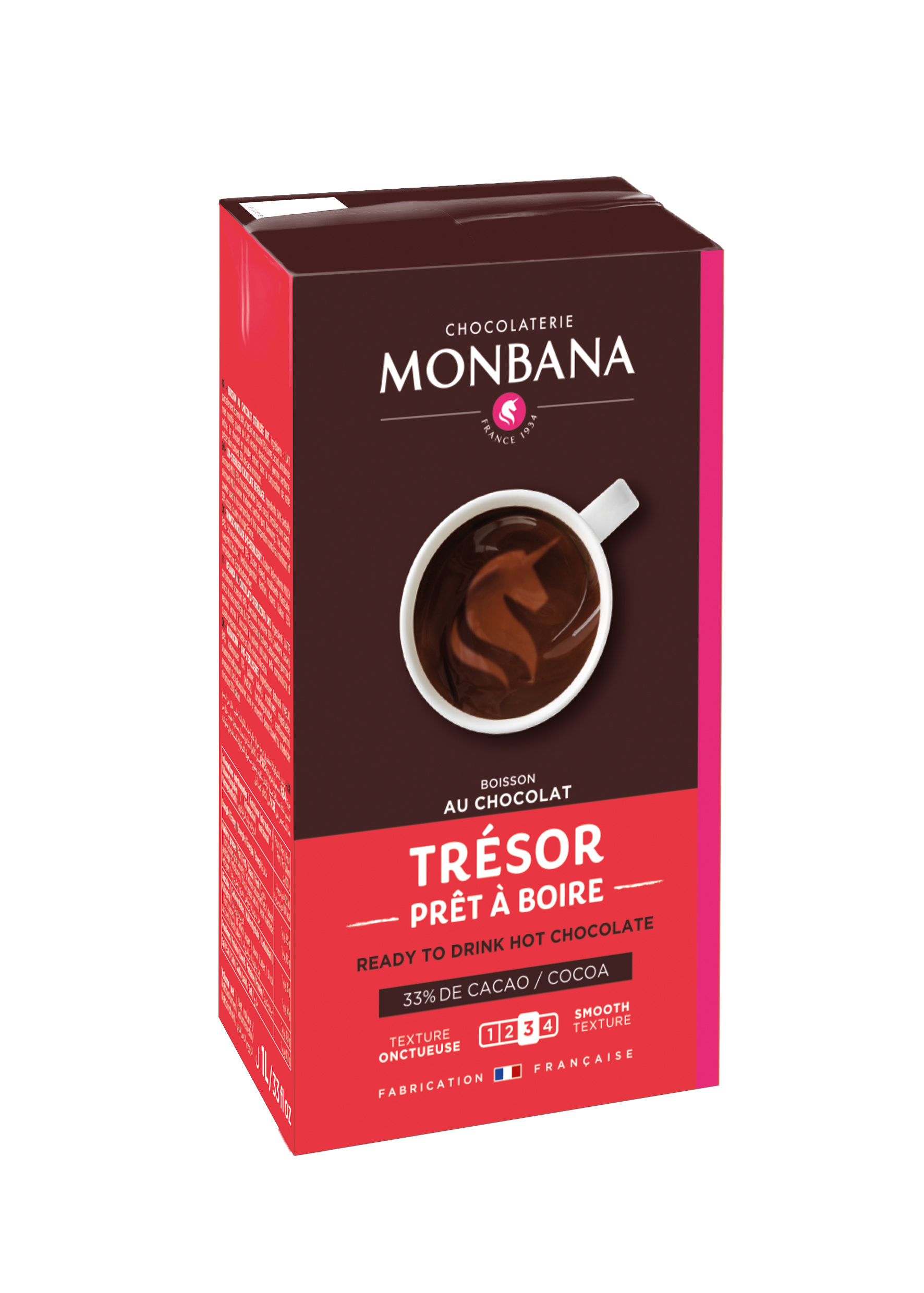 Chocolat en poudre Monbana Trésor 33% de cacao - 1Kg