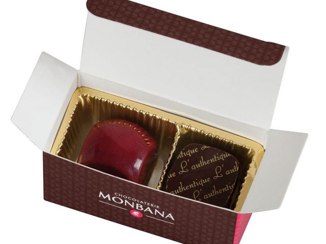 Mini ballotin 2 chocolats fins - monbana