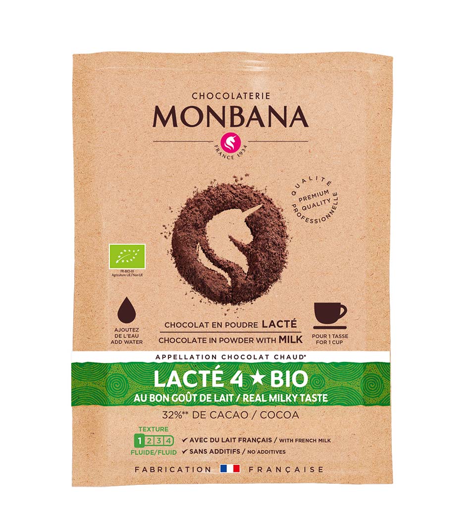 Chocolat chaud bio Monbana distributeur automatique